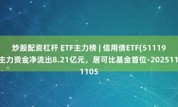 炒股配资杠杆 ETF主力榜 | 信用债ETF(511190)主力资金净流出8.21亿元，居可比基金首位-20251105